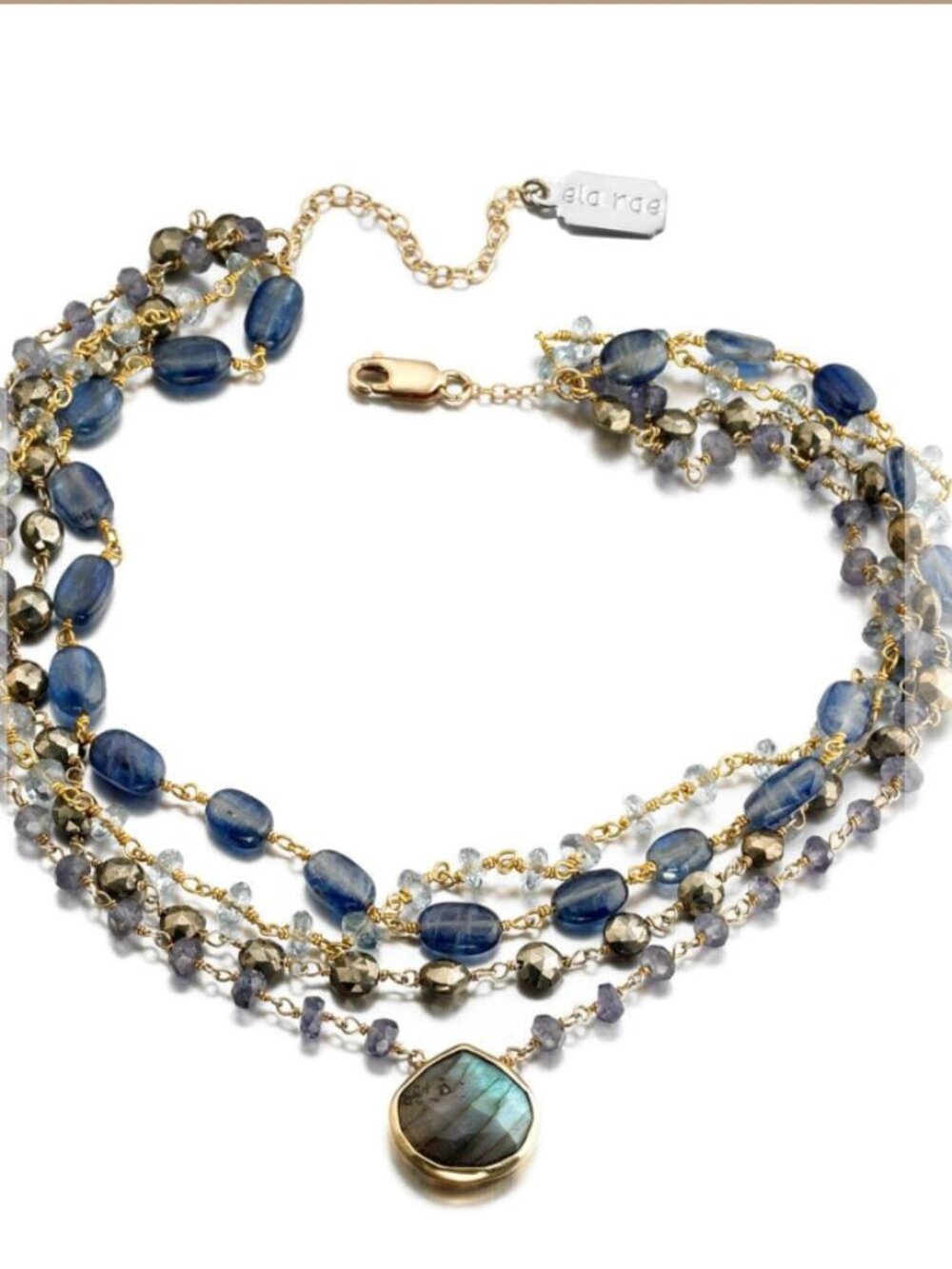 Holiday Party stunner!! NY-based ela rae choker iolte/labradorite/kyanite/topaz